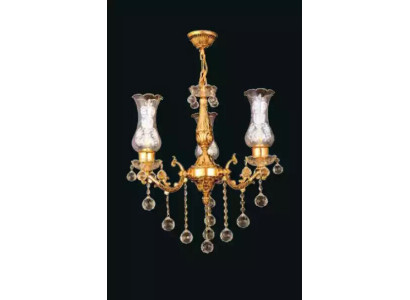 Gaišspuldzes lustra zelta griestu lampa liustra kristāla lampa