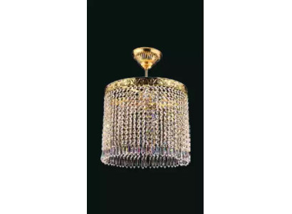 Gaišspuldze griestu lustra karogs izlustris zelts krištāls lampa