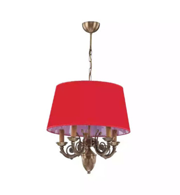 Karūns Klasiskie Gaismekļi Lampas Lampa Zelta 50x80 Sarkanā krāsā