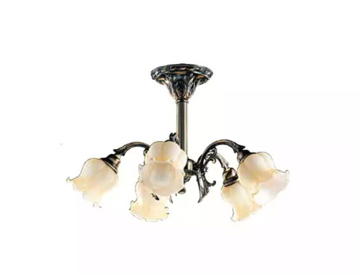 Gaismeklis, kupoliņš, vainags, griestu lampa, lampiņas, stikls, pelēka, beige