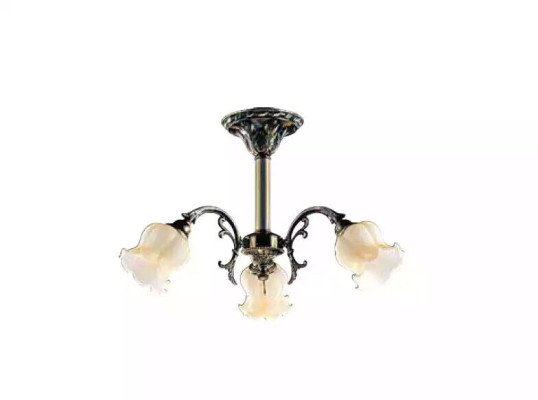 Deckenluktur Ziedi Luksusa Lukturis Griestu Lampa Lampa Stikls Pelēka