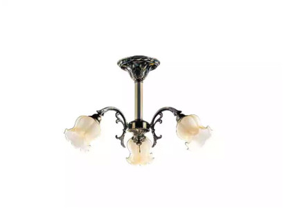 Deckenluktur Ziedi Luksusa Lukturis Griestu Lampa Lampa Stikls Pelēka