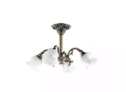 Lustra griestu lustra ziedu krons griestu lampa lampa stikls pelēka