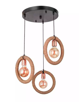 Lustra griestu lampa krons luste stikls brūna moderna