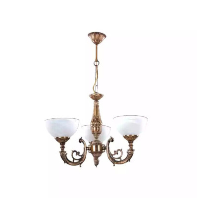 Gaišspuldzējis senā gleznu lustra kronšteins Lustra griestu lampa lampa stikls zelts