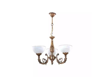 Gaišspuldzējis senā gleznu lustra kronšteins Lustra griestu lampa lampa stikls zelts