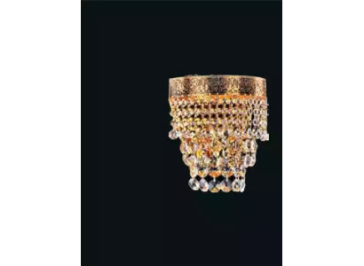 Lusteņu sienas lampa Sienas lampa Sienas gaismeklis Gaismeklis Kronšteins Sienas kristāls Zelts