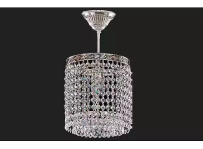 Lustra griestu lampa Kristāls griestu lustra Luksusa sudraba kroņlukturējs