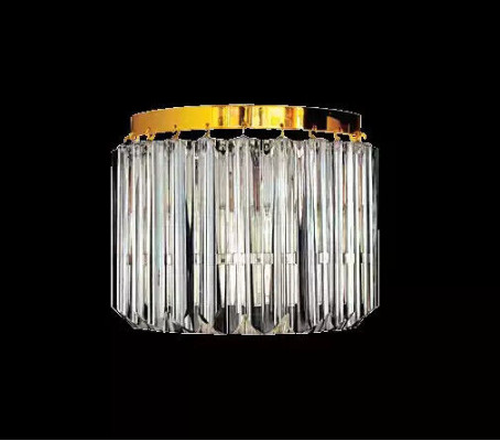 Luksusa zelta griestu lusteris Kronšēšus griestu lampa kristāla māksla.