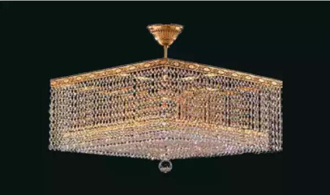 Luksusa žandelieris griestu lampa zelts krons kristāla māksla