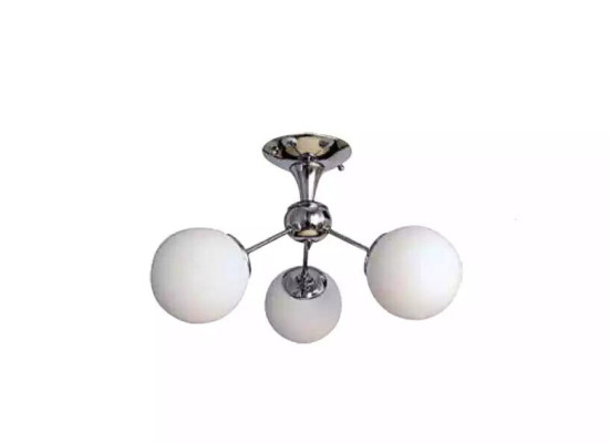 Gaiša lampa luksuāms stilam ar opāla stiklu mājās dzīvojamai istabai 45x30cm.