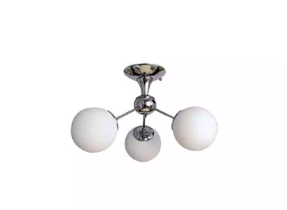 Gaiša lampa luksuāms stilam ar opāla stiklu mājās dzīvojamai istabai 45x30cm.