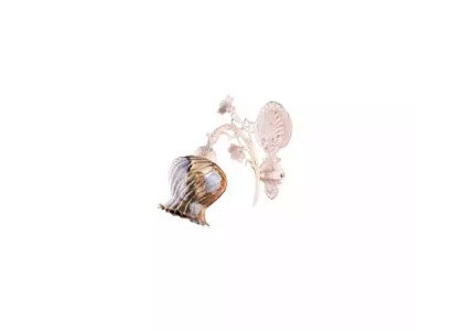Gaismekļi Sienas lampa Ziedu sienas lampa Lustra Sienas lampa Stikls Balts