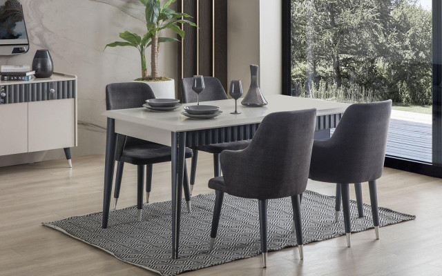 Peli ēdamgalda izturīgs ēdamistabas dizainera koka galds luksusa mēbeles