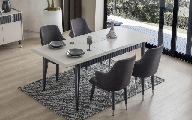 Peli ēdamgalda izturīgs ēdamistabas dizainera koka galds luksusa mēbeles