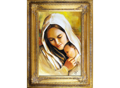 Reliģija Marija Rokdarbs Eļļas glezna Glezna Eļļas glezna Kārtojums Attēli G16462