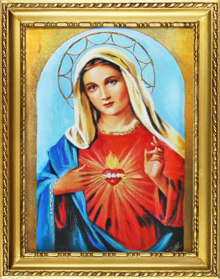 Reliģija Marija Rokdarbi Eļļas glezna Gleznas Eļļas gleznas Rāmis Attēli G04289