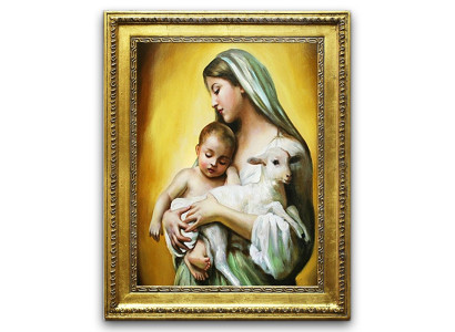 Reliģija Maria Rokdarbs Eļļas glezna Gleznas Eļļas gleznas Rāmis Attēli G95320