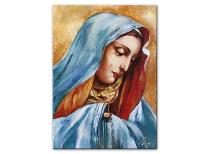 Reliģija Marija Rokdarbs Eļļas glezna Glezas Gleznas karkass Bildes G04825