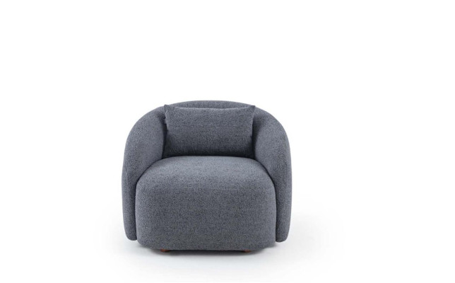 Pelēks krēsls atpūtas krēsls Lounge krēsls auduma apdares vienvietīgs mēbeles