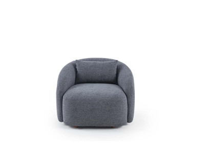 Pelēks krēsls atpūtas krēsls Lounge krēsls auduma apdares vienvietīgs mēbeles