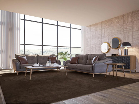 Sofas komplekts 3 gab. Krēsla Moderns 2x Dīvāns Griestu d'ivvietas Mēbeles.