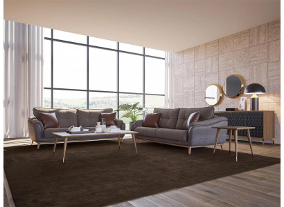 Sofas komplekts 3 gab. Krēsla Moderns 2x Dīvāns Griestu d'ivvietas Mēbeles.