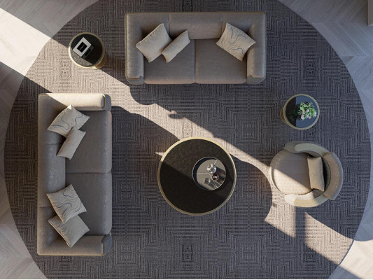 Pilnībā pārklāta 3 daļu mīkstā galdauta divGuļvietu dīvāns ar mīkstu krēslu iespējām.