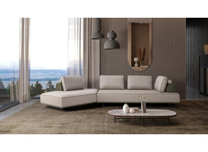 Stūra dīvāns L formā Dzīvojamā istaba Dīvāns Polster sofa Pelēks auduma dīvāns Moderns