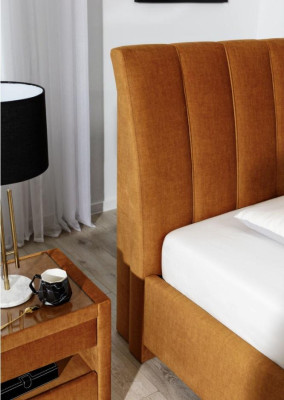 Luksusa sānu skapis ar spoguli, eleganta beige komoda, moderns mēbeļu dizains komplektā jauns