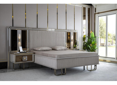 Gultas Balta Izcila Dizaina Modernas Divstāvu Gultas Istabas Eleganti Mēbeles Jaunas