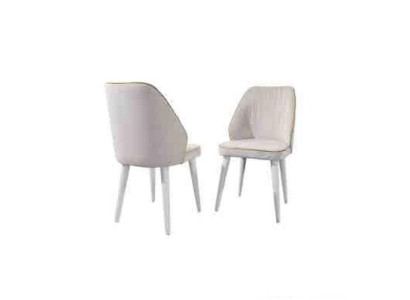 Baltais mīksts krēsls luksusa ēdamistabas iekārtojums Vienvietīgs krēsls Stilīgs