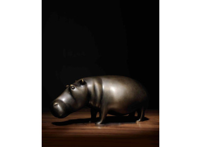 Messingas Hippo Nilpferdētais Statuja Mājas Dekors Zelta krāsā Figūra jauna Dzīvojamā istaba