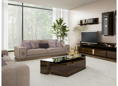 Luksusa iekārtojuma dīvānsarga komplekts ar galdu dzīvojamā istaba komplekts 5 gabali