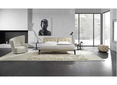 Modernā divguļamā gulta guļamistabā Beige gultas mēbeles koka dizains gultas Prianera