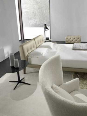 Modernā divguļamā gulta guļamistabā Beige gultas mēbeles koka dizains gultas Prianera