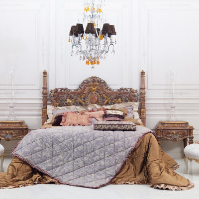 Gulta Chesterfield mēbeles gultas Itāļu iekārtošana divguļamā gulta luksuss Itālija