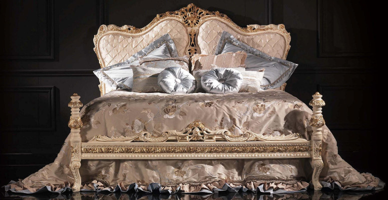 Chesterfield gulta Luksusa divguļamais itāliešu mēbelis Apdare Boiserie gultas.