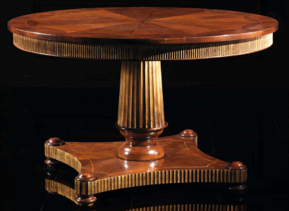 Apkārtveidīgs ēdamgalds Koksnes galds Dabīgās mājas Esszimmers mēbeles Klasiskie ēdamgalds Koksnes galds