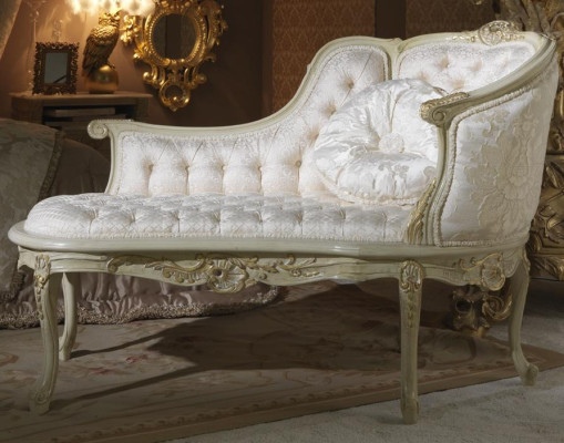 Stāvvietas Chesterfield Dīvāns Gultas Polster Liegen Čezlongi Klubs Balts Baroks Jauns