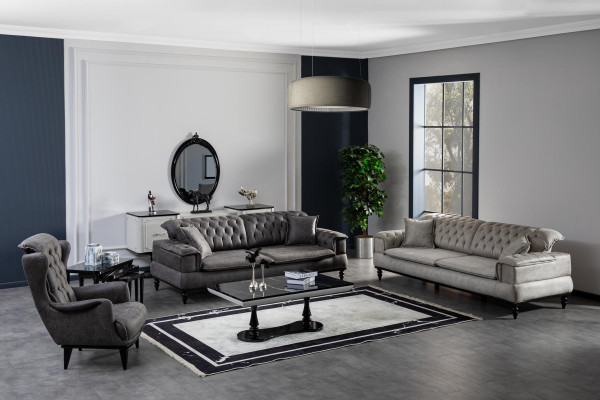 Chesterfield Luxus dīvāns Sofa xxl liels dīvāns Dreisitzer audums 3 sitzes dīvāni