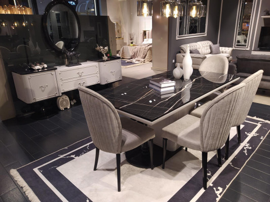 Luxusa galda dizains Galdi ēdamistabas mēbeles Galda dzīvojamā istaba 185x95