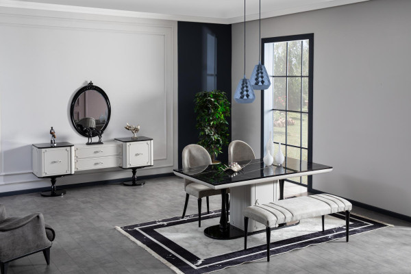 Luxusa galda dizains Galdi ēdamistabas mēbeles Galda dzīvojamā istaba 185x95