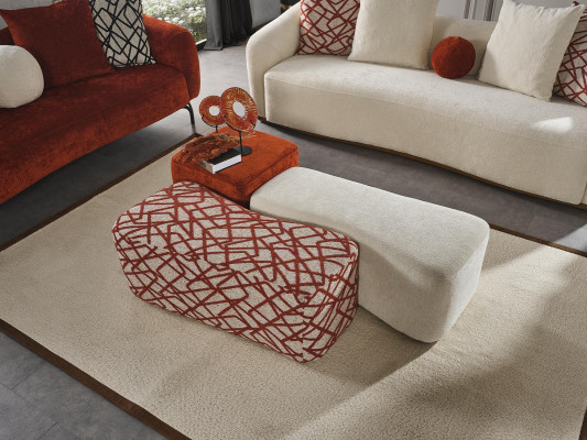 Dīvāns 4-vietīgs dīvāns Polster dizains Tekstils Dzīvojamā istaba Dizaina mēbeles