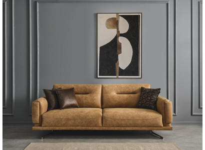 Dzīvojamā istaba Dīvāns 3-vietīgi kokvilnas čības pārvalkā Trīsvietīgs dīvāns Itāļu mēbeles