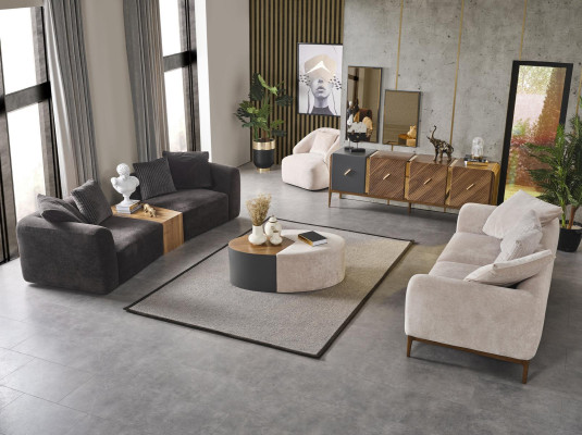 Krēsls 1 sēdeklis Audums Luksusa Dzīvojamā istaba Lounge Klubs Koka Krēsls Vienvietīgs