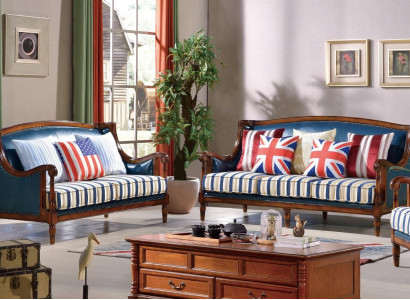 Zils brūns dīvāns komplekts 3+2 sēdvietām ādas dīvāni luksusa mājās mēbeles komplekts.