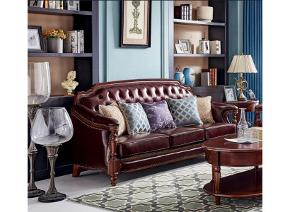 Chesterfield trīsvietīga dīvāna čība klasisks dīvāns istabā