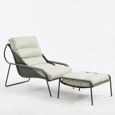 Krēsla + Stāva komplekts Luxus Relax Einarīki Mēbeles Krēsla Pēdu atbalsts 2 gab.