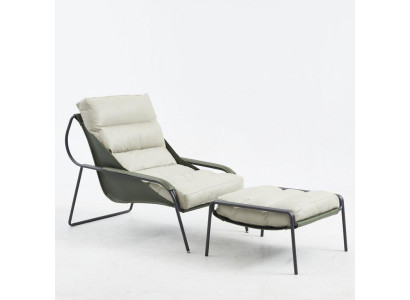 Krēsla + Stāva komplekts Luxus Relax Einarīki Mēbeles Krēsla Pēdu atbalsts 2 gab.